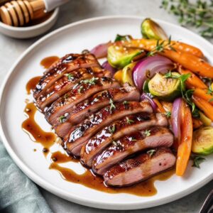 Magret de canard au miel