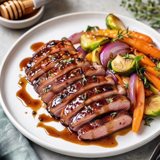 Magret de canard au miel