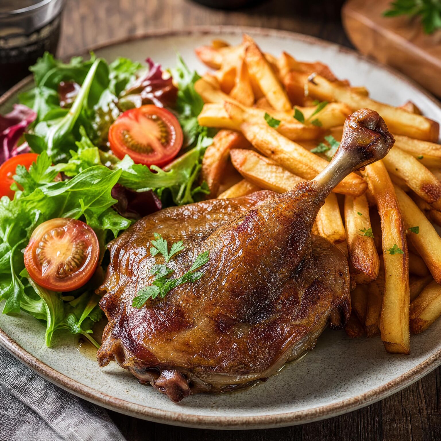 confit-de-canard-et-frites-maison