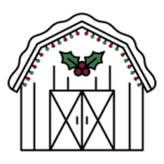 Pictogramme de Noël, la ferme
