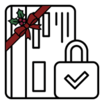 Pictogramme de Noël, paiement sécurisé